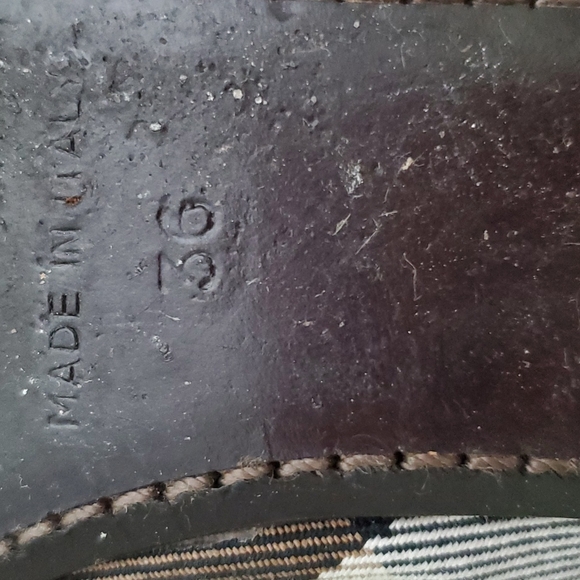 Burberry ballet flat shoes nova check plaid buckled Leather 36 6 - Picture 9 of 9